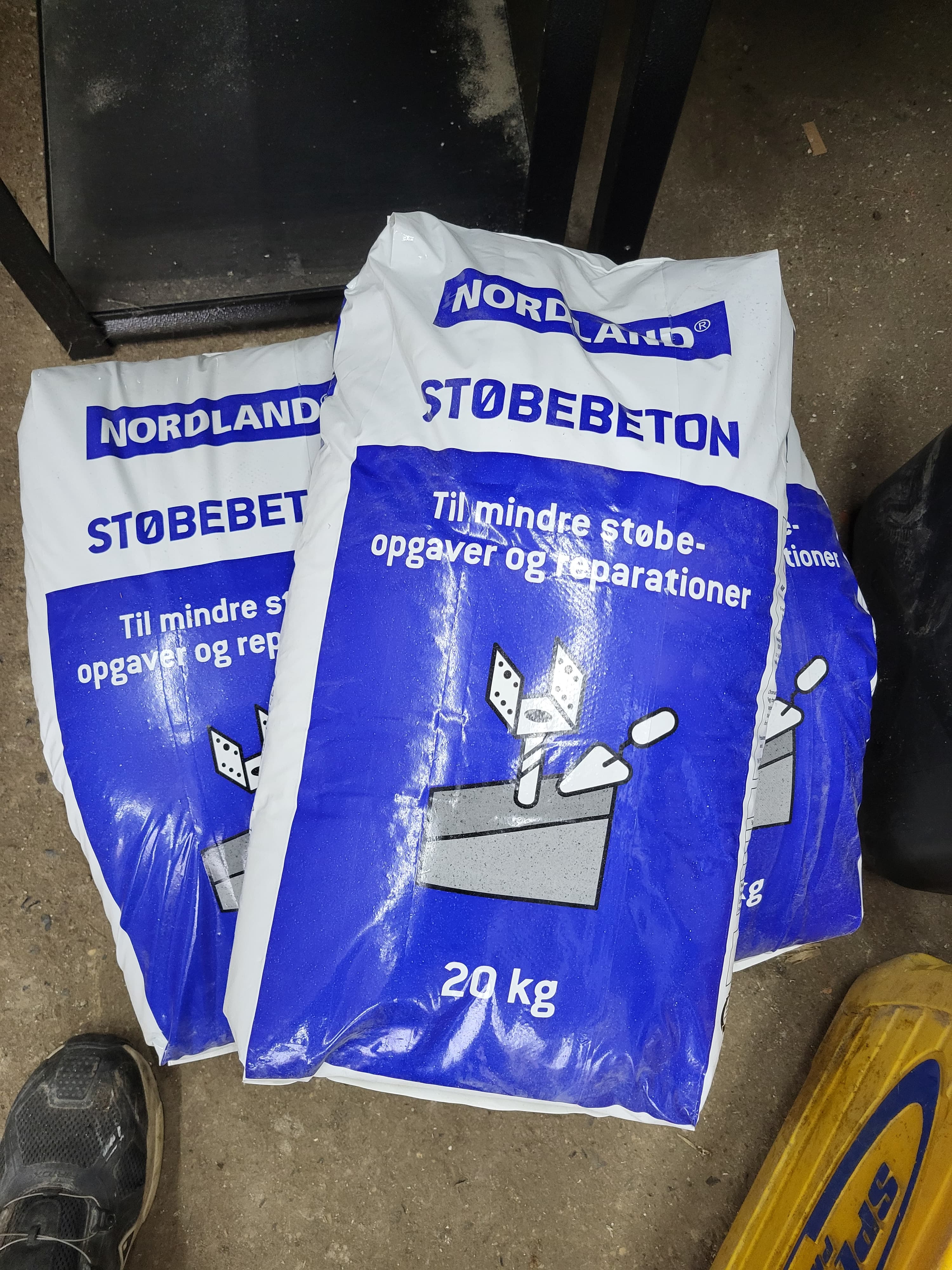 Nordland støbebeton 20 kg, 2 sække - 1