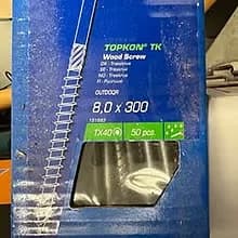 Træskrue UdendørTræskrue Udendørs TOPKON® TK TX40 8,0 x 300 mm - 50 Stk - 1